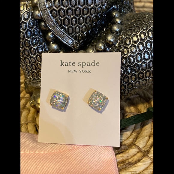 Kate Spade Opal glitter studs ✨ - Picture 3 of 6